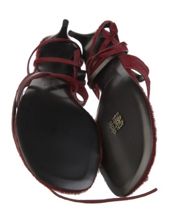 Khaite Ponyhair Gladiator Sandals