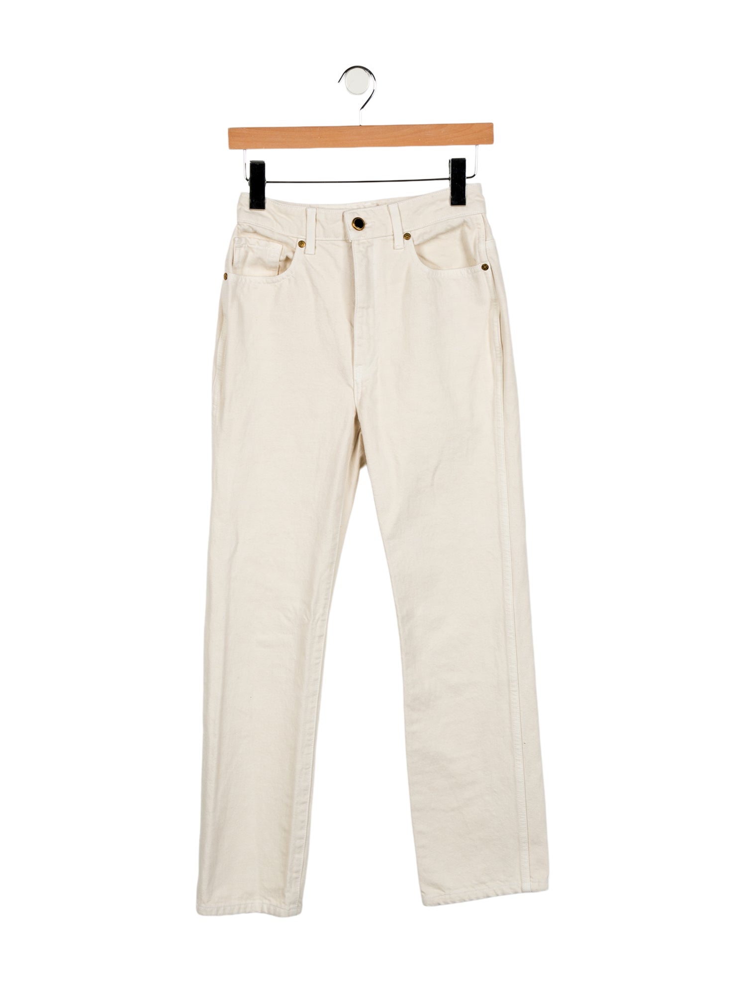 Khaite High-Rise Straight Leg Jeans