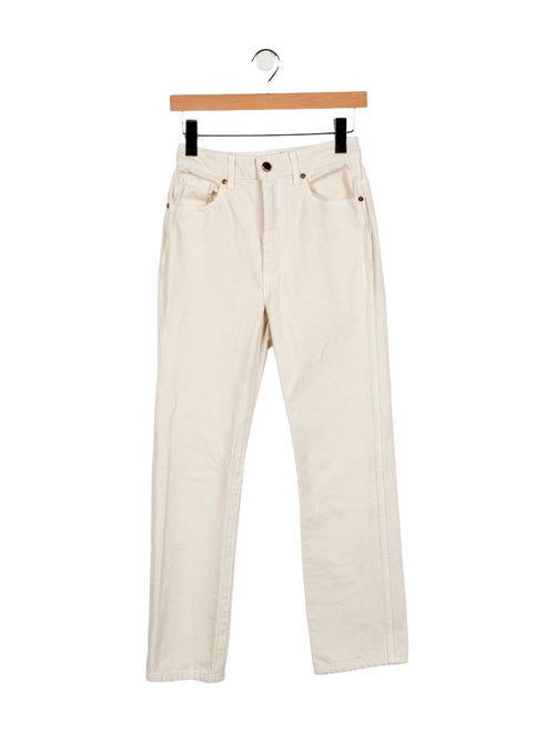 Khaite High-Rise Straight Leg Jeans
