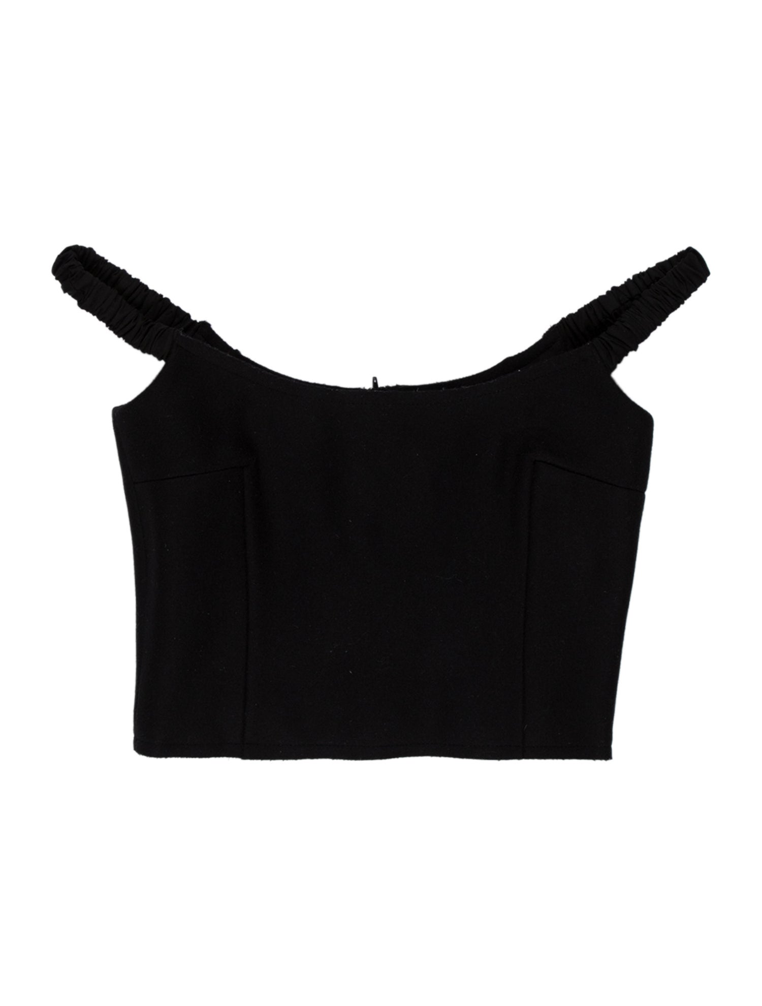 Khaite Virgin Wool Off-The-Shoulder Crop Top
