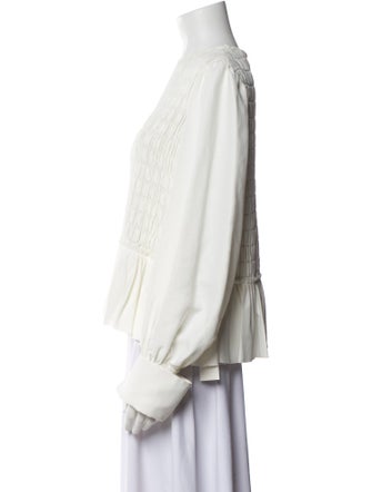 Khaite Crew Neck Long Sleeve Blouse