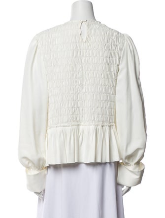 Khaite Crew Neck Long Sleeve Blouse