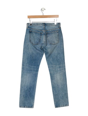 Khaite Mid-Rise Straight Leg Jeans