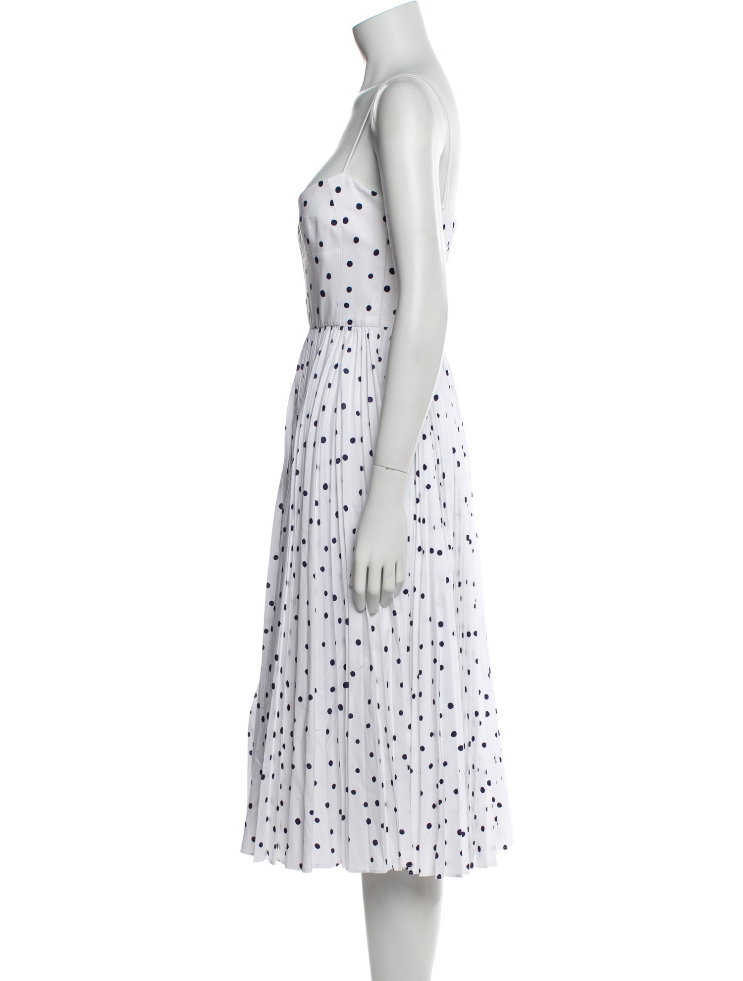 Khaite Polka Dot Print Midi Length Dress
