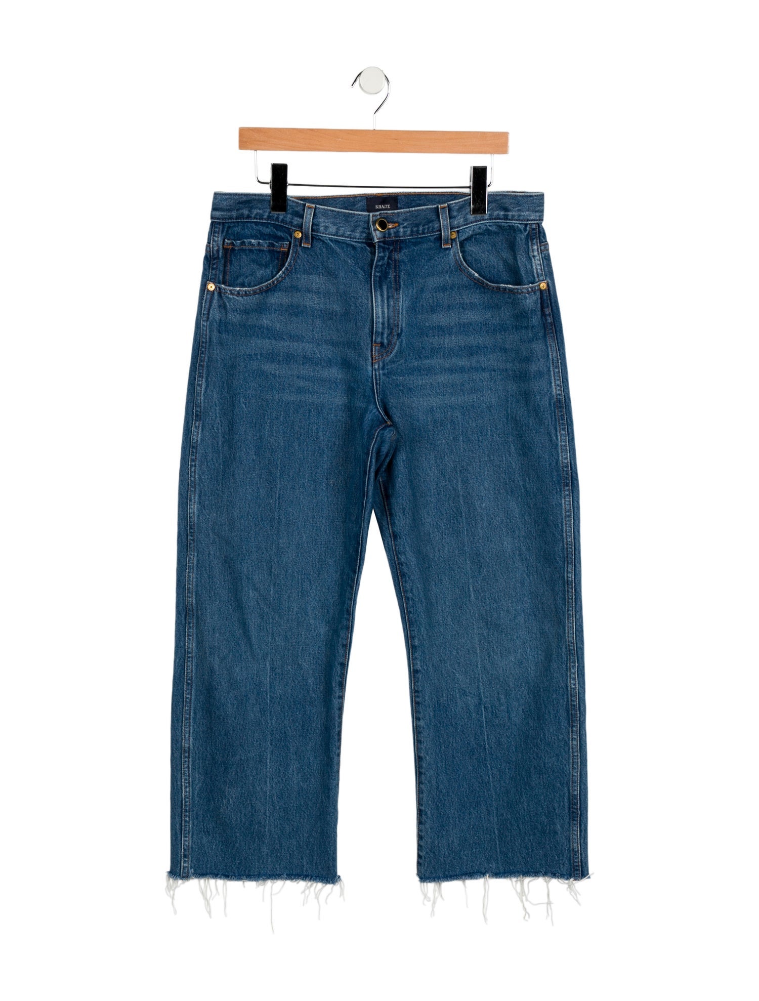 Khaite Mid-Rise Wide Leg Jeans