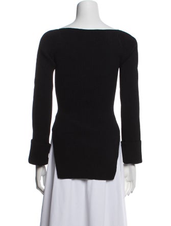 Khaite Off-The-Shoulder Long Sleeve Top