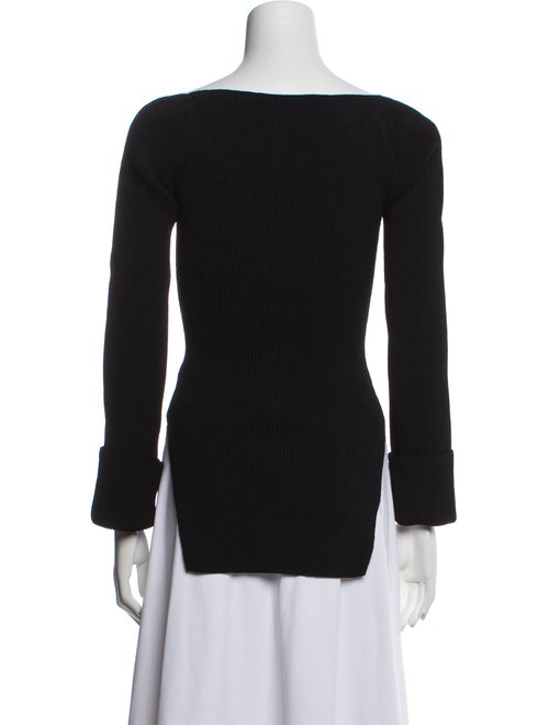 Khaite Off-The-Shoulder Long Sleeve Top