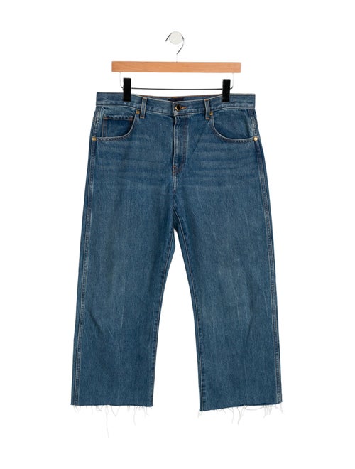 Khaite Mid-Rise Wide Leg Jeans