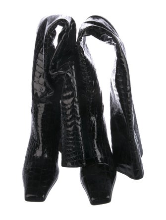 Khaite Embossed Leather Boots