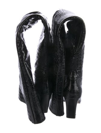 Khaite Embossed Leather Boots