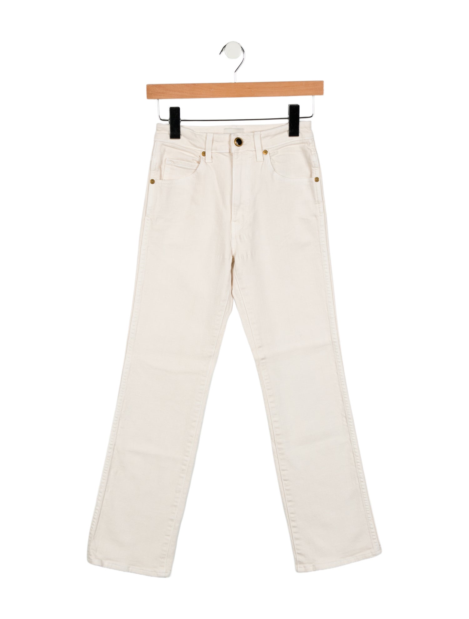 Khaite Mid-Rise Straight Leg Jeans