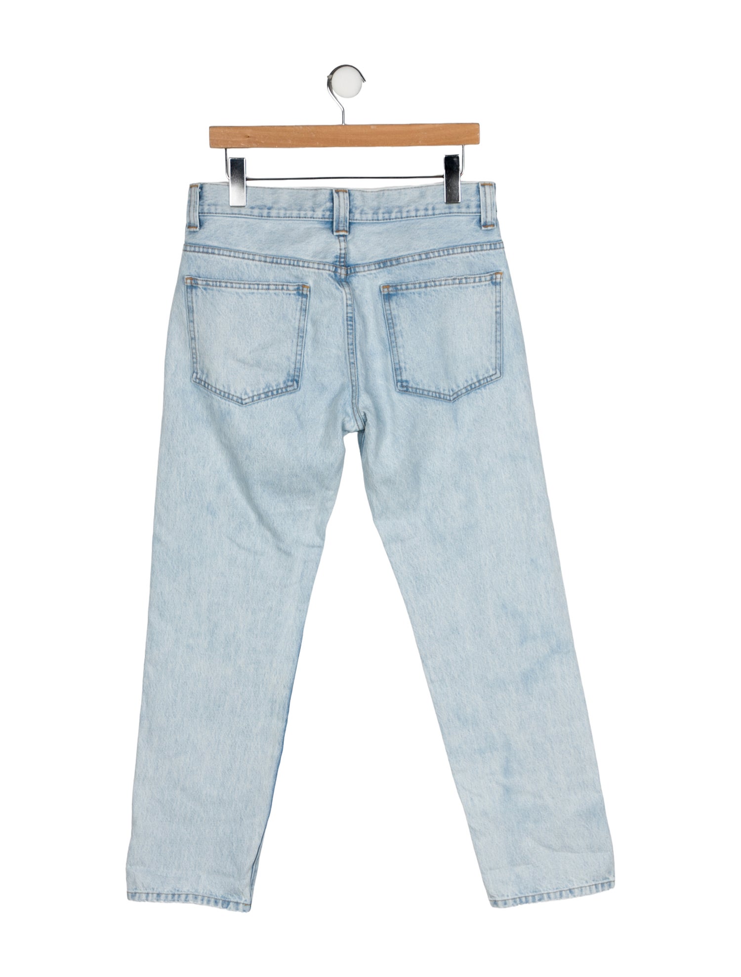 Khaite High-Rise Straight Leg Jeans