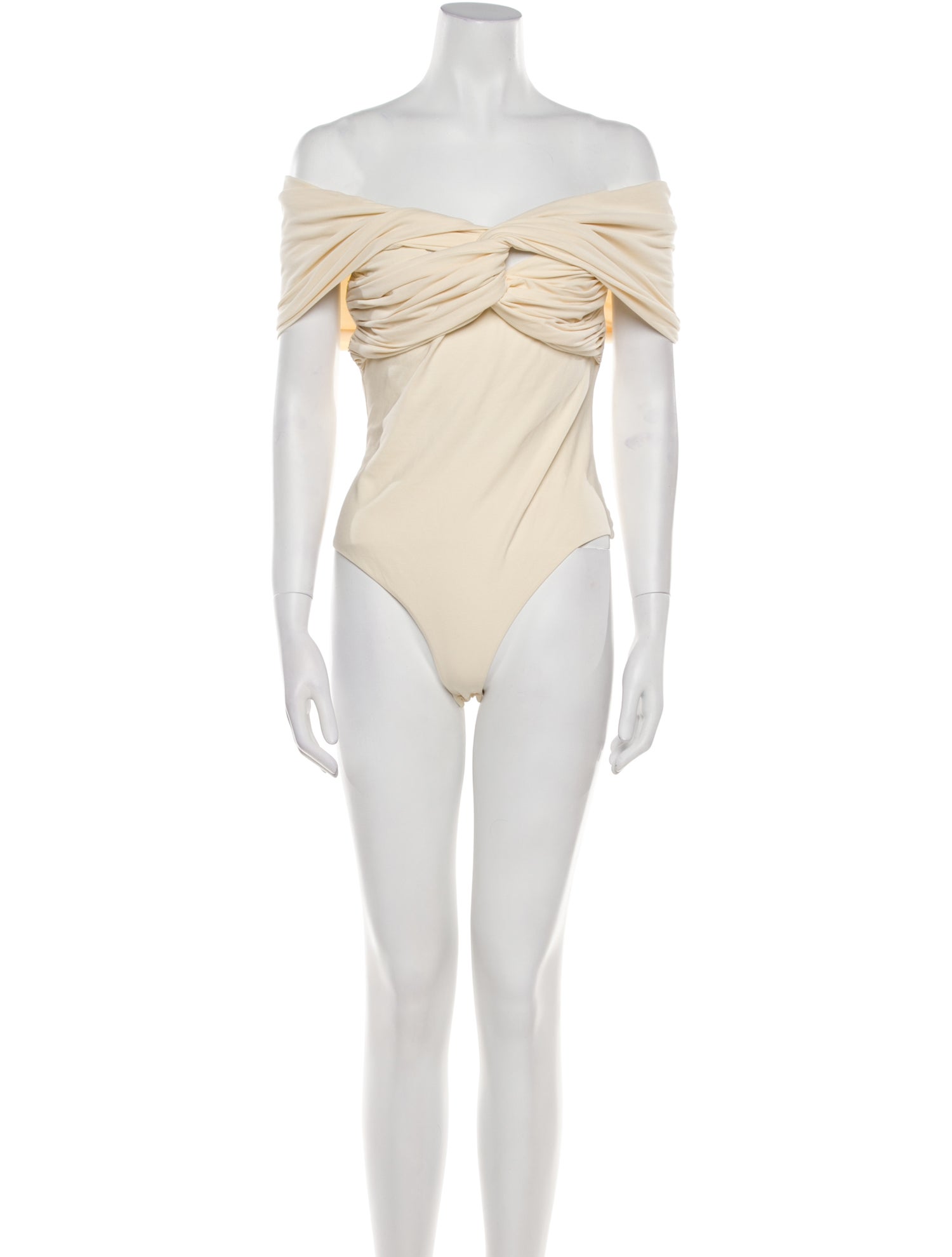 Khaite Off-The-Shoulder Short Sleeve Bodysuit