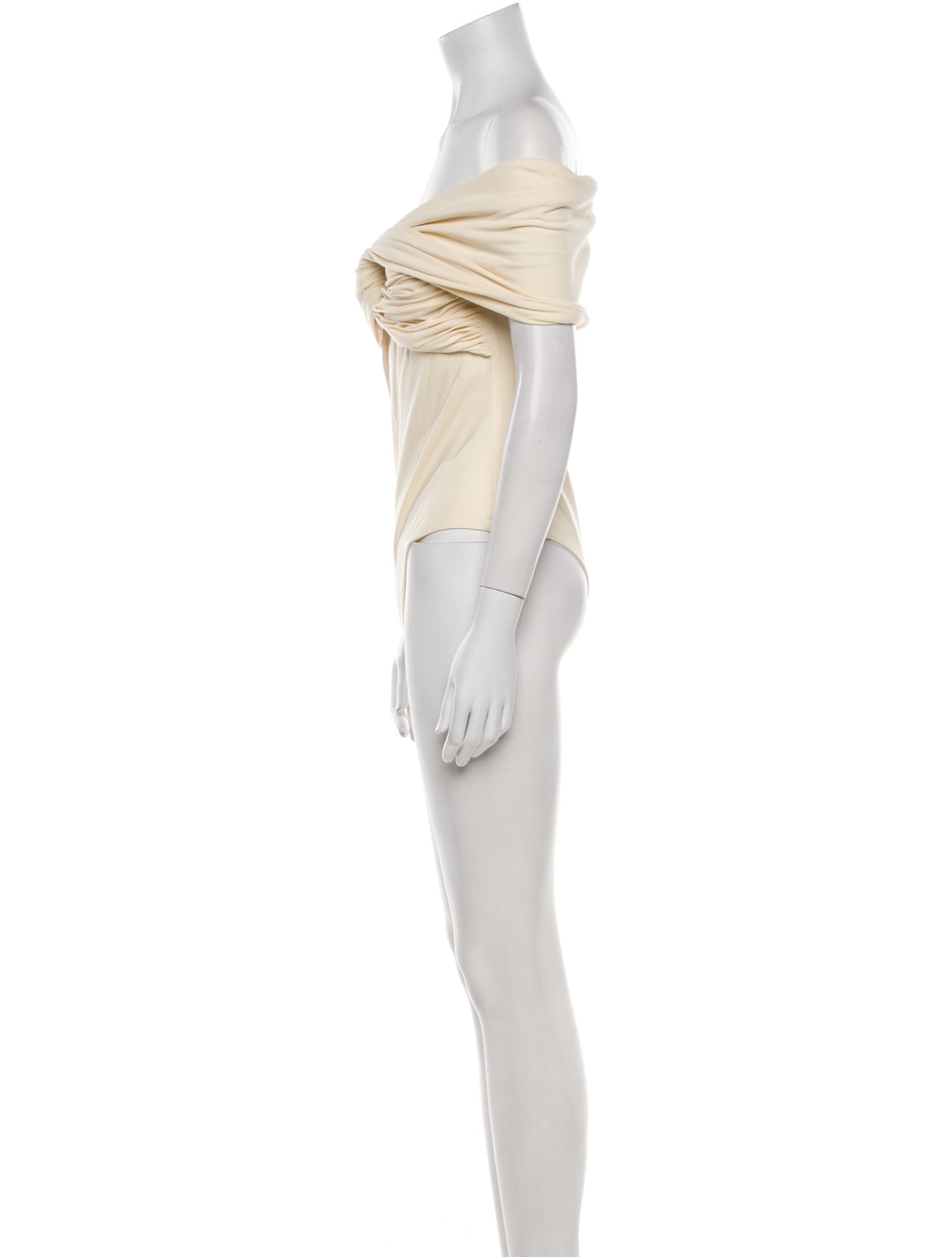 Khaite Off-The-Shoulder Short Sleeve Bodysuit