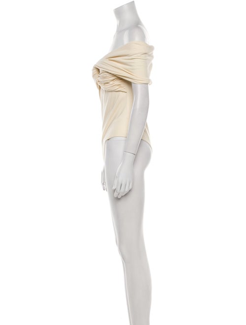 Khaite Off-The-Shoulder Short Sleeve Bodysuit