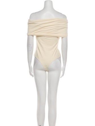 Khaite Off-The-Shoulder Short Sleeve Bodysuit