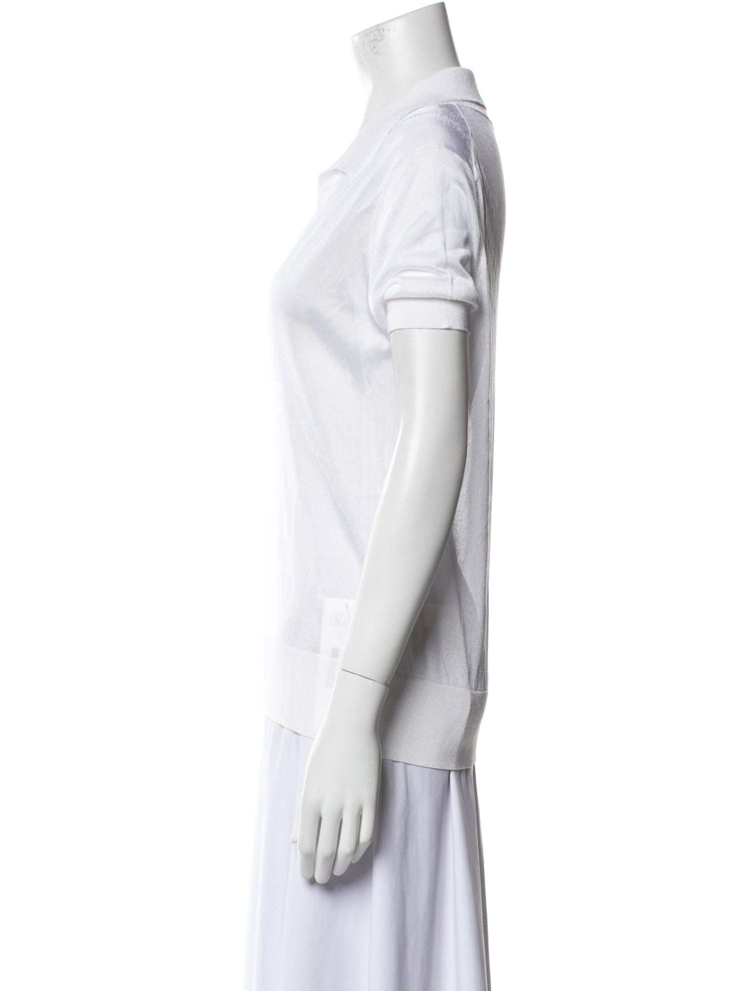 Khaite V-Neck Short Sleeve Polo