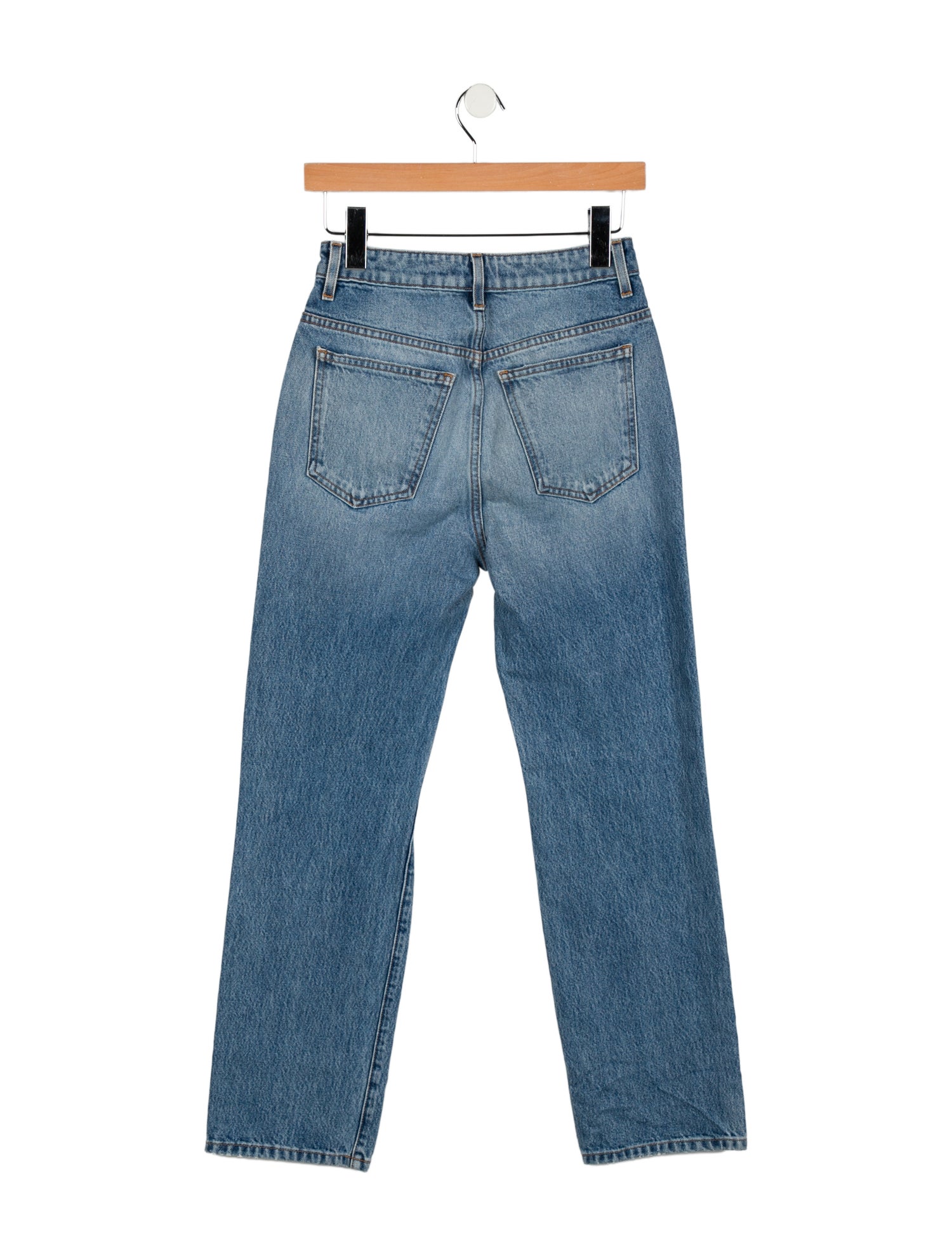 Khaite High-Rise Straight Leg Jeans