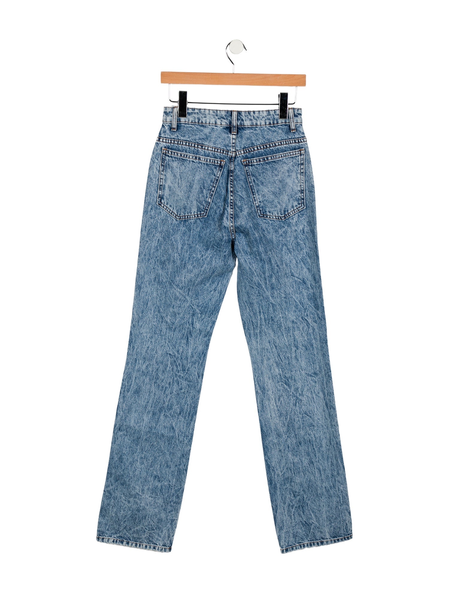 Khaite High-Rise Straight Leg Jeans