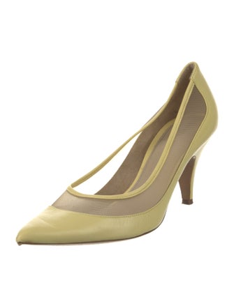 Khaite Leather Mesh Accents Pumps