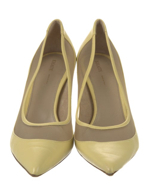 Khaite Leather Mesh Accents Pumps