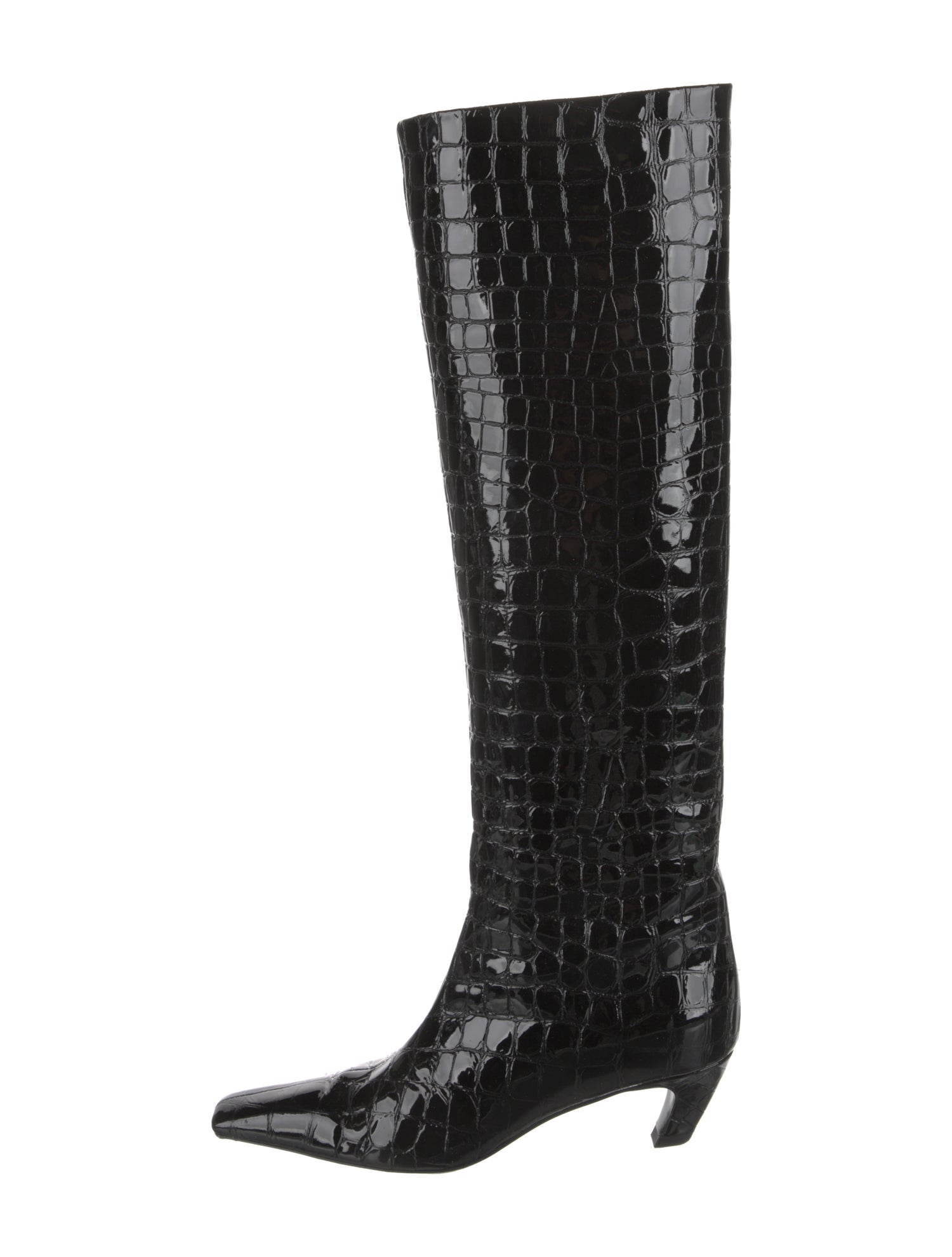 Khaite Embossed Leather Boots