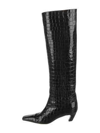 Khaite Embossed Leather Boots