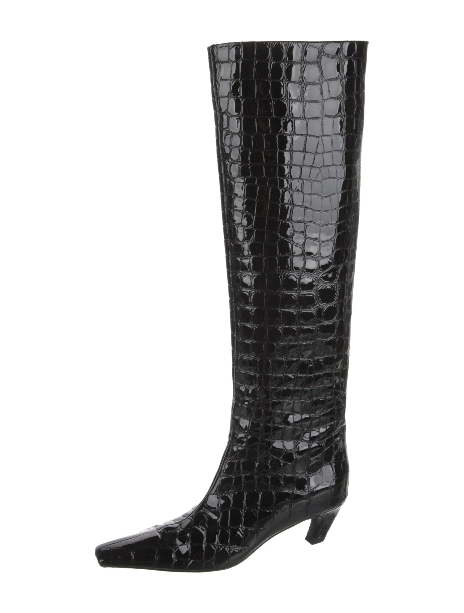 Khaite Embossed Leather Boots