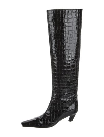 Khaite Embossed Leather Boots