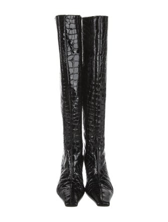 Khaite Embossed Leather Boots