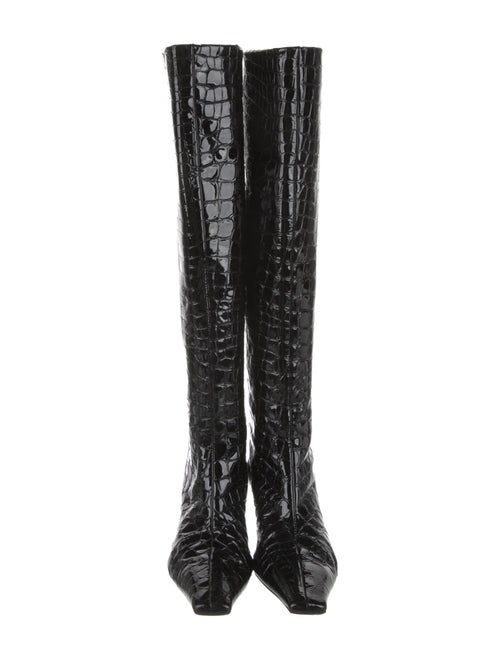 Khaite Embossed Leather Boots