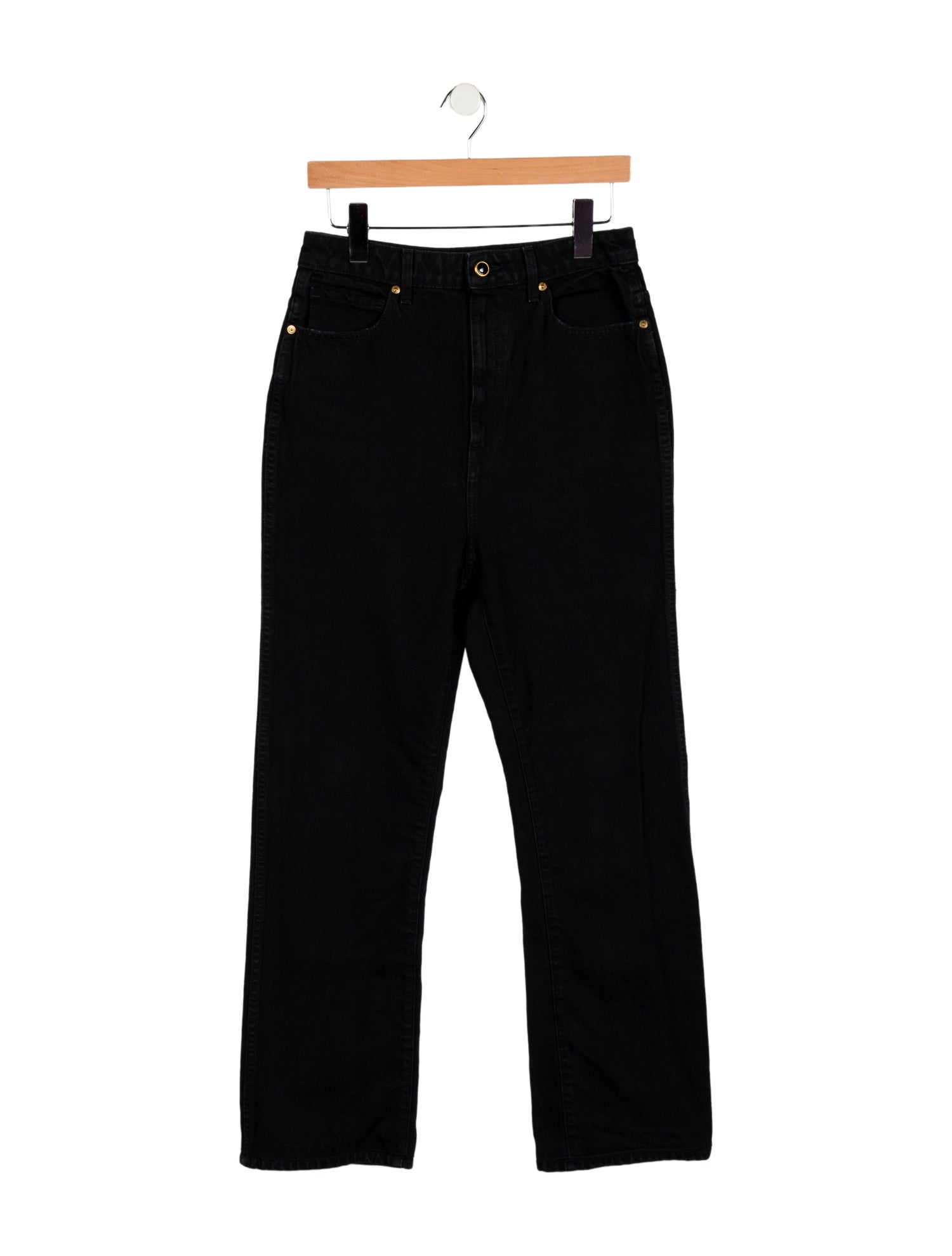 Khaite High-Rise Straight Leg Jeans