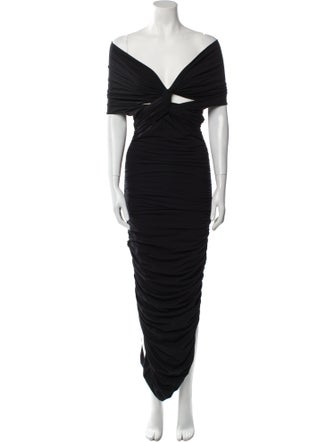 Khaite Off-The-Shoulder Long Dress