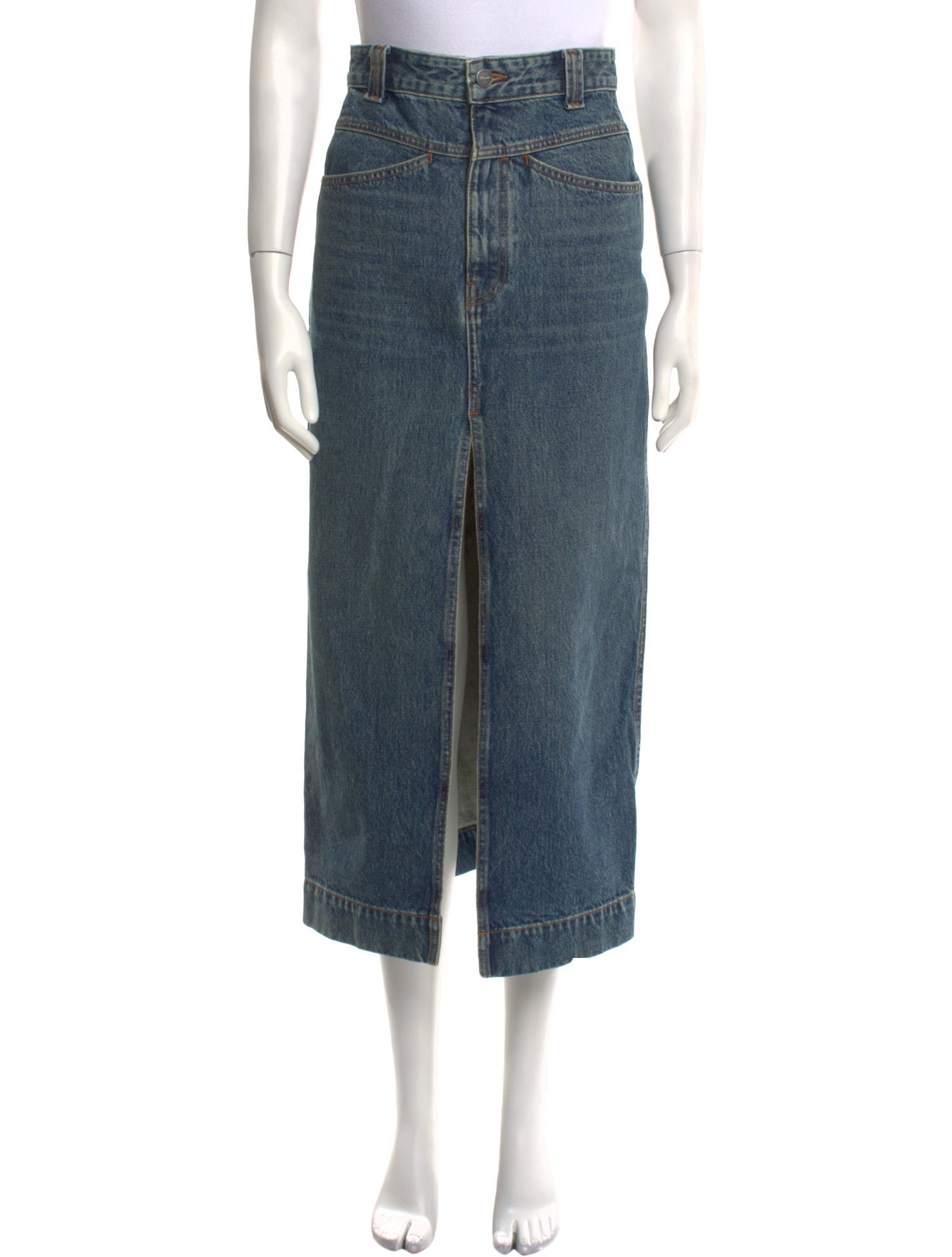 Khaite Cutout Accent Midi Length Skirt