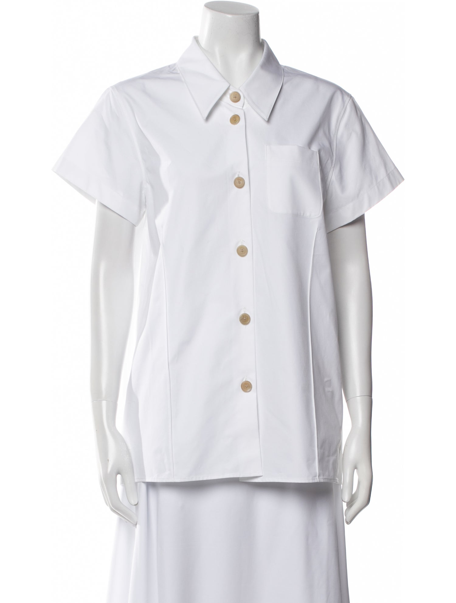 Khaite Short Sleeve Button-Up Top w/ Tags