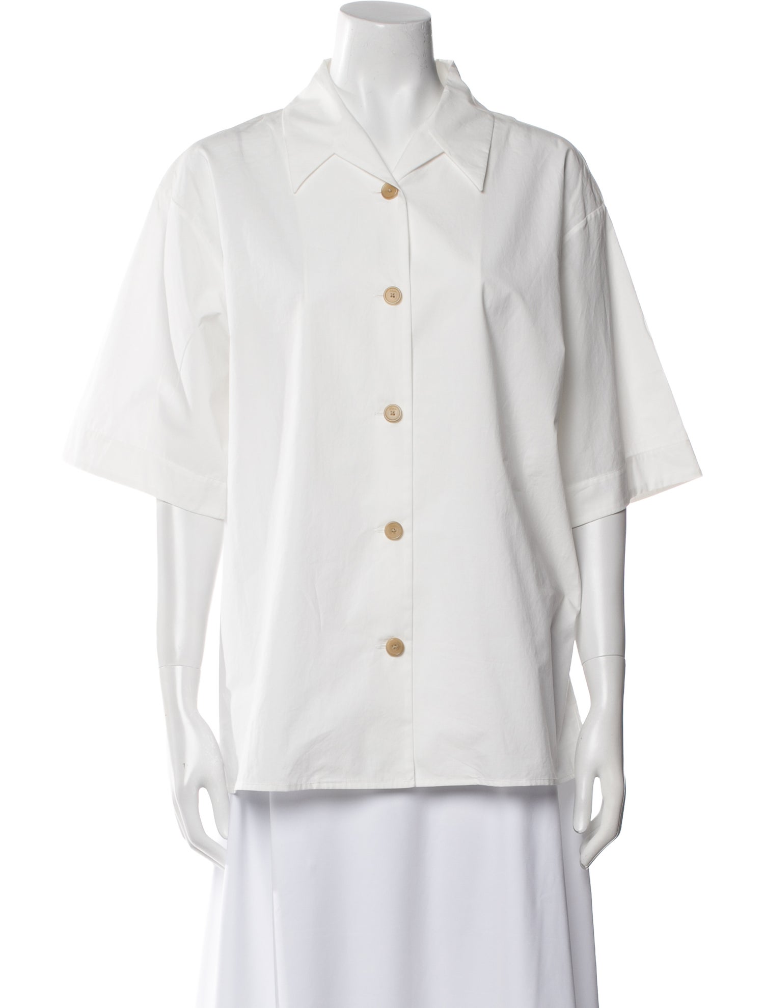 Khaite Short Sleeve Button-Up Top w/ Tags