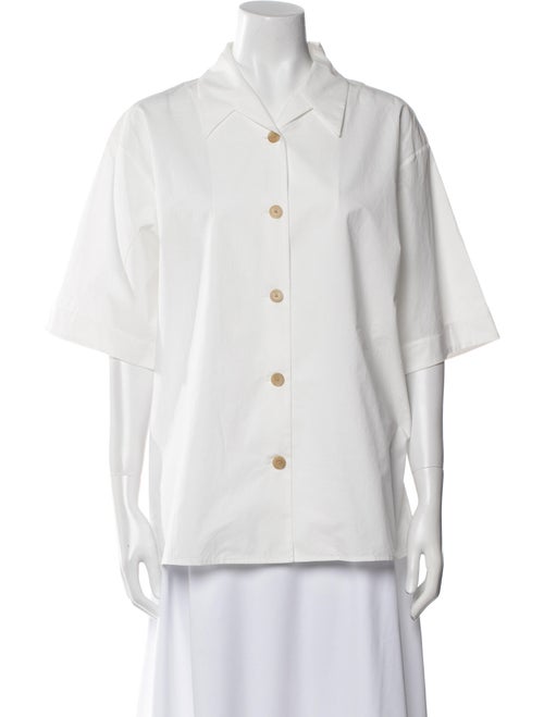 Khaite Short Sleeve Button-Up Top