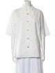 Khaite Short Sleeve Button-Up Top