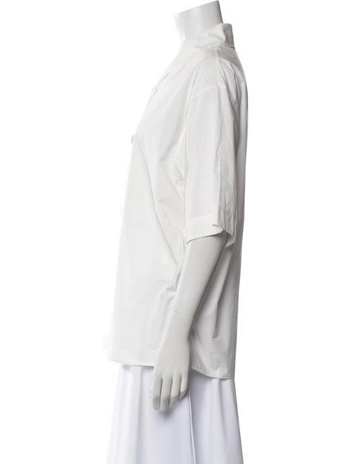 Khaite Short Sleeve Button-Up Top