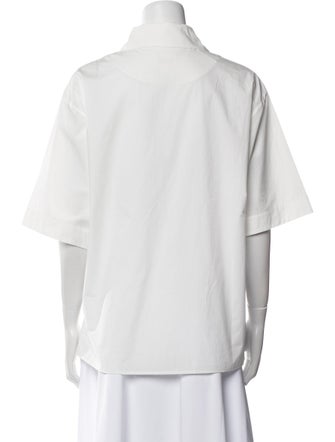 Khaite Short Sleeve Button-Up Top