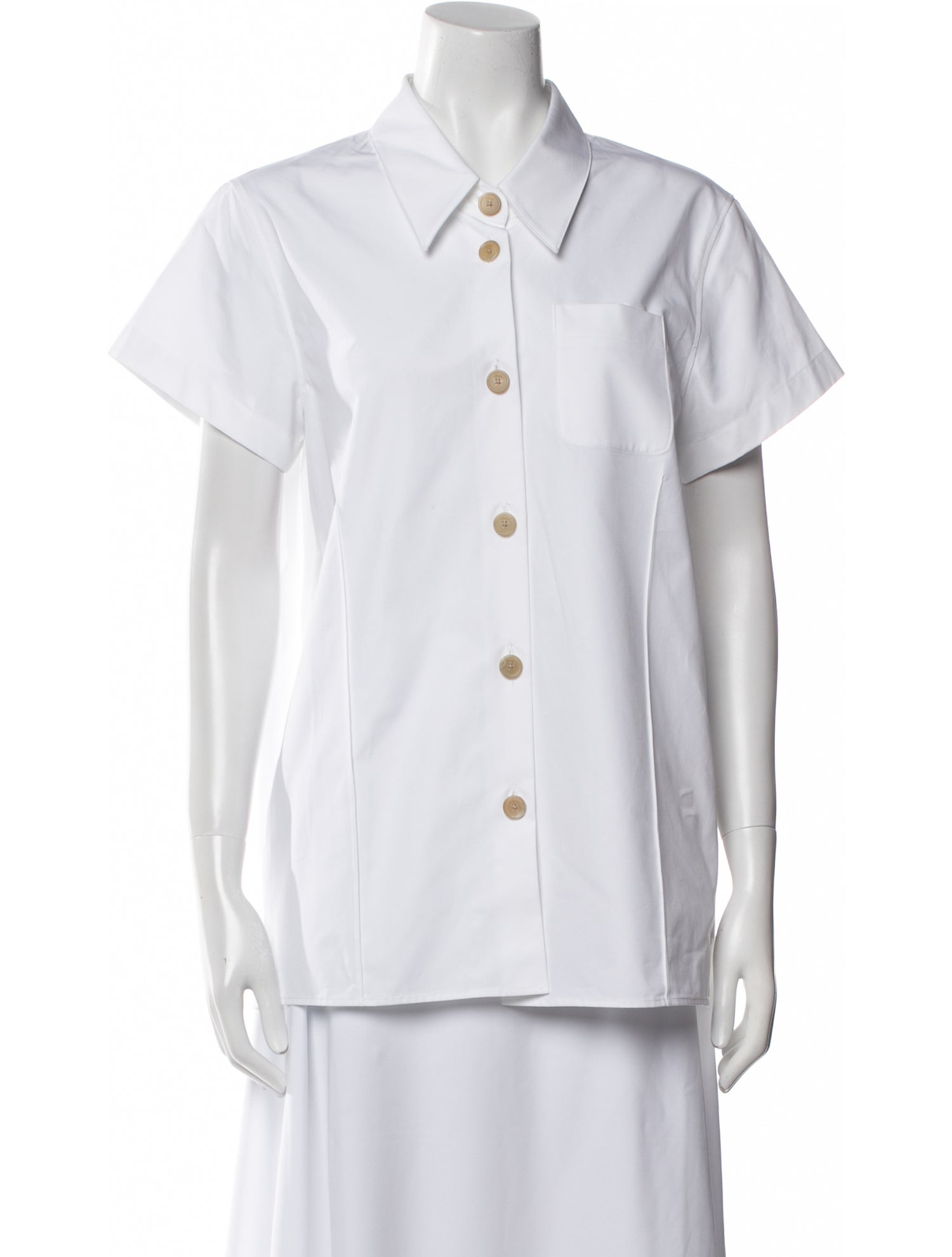 Khaite Short Sleeve Button-Up Top w/ Tags