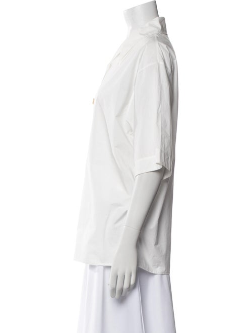 Khaite Short Sleeve Button-Up Top