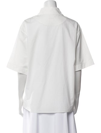 Khaite Short Sleeve Button-Up Top