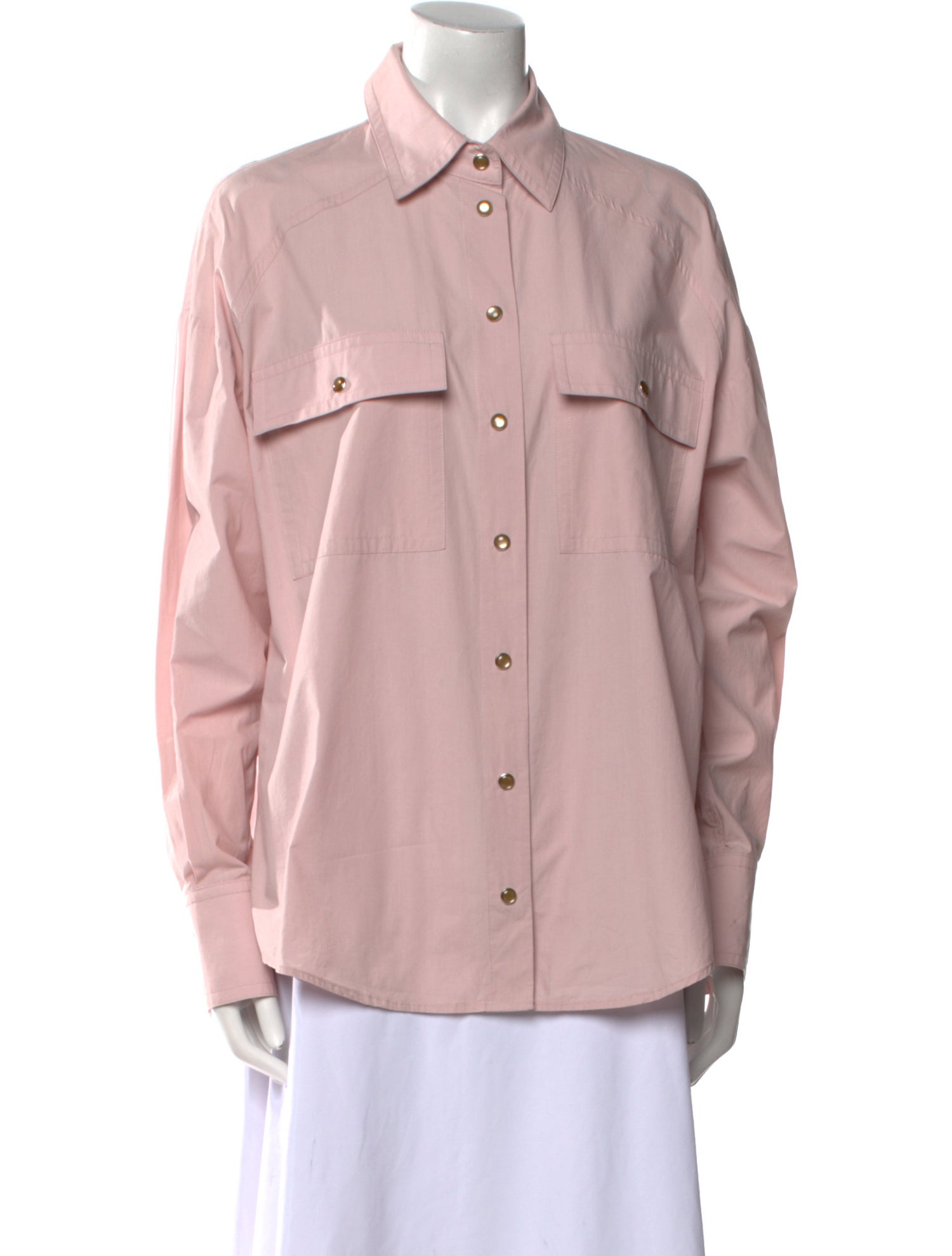 Khaite Long Sleeve Button-Up Top