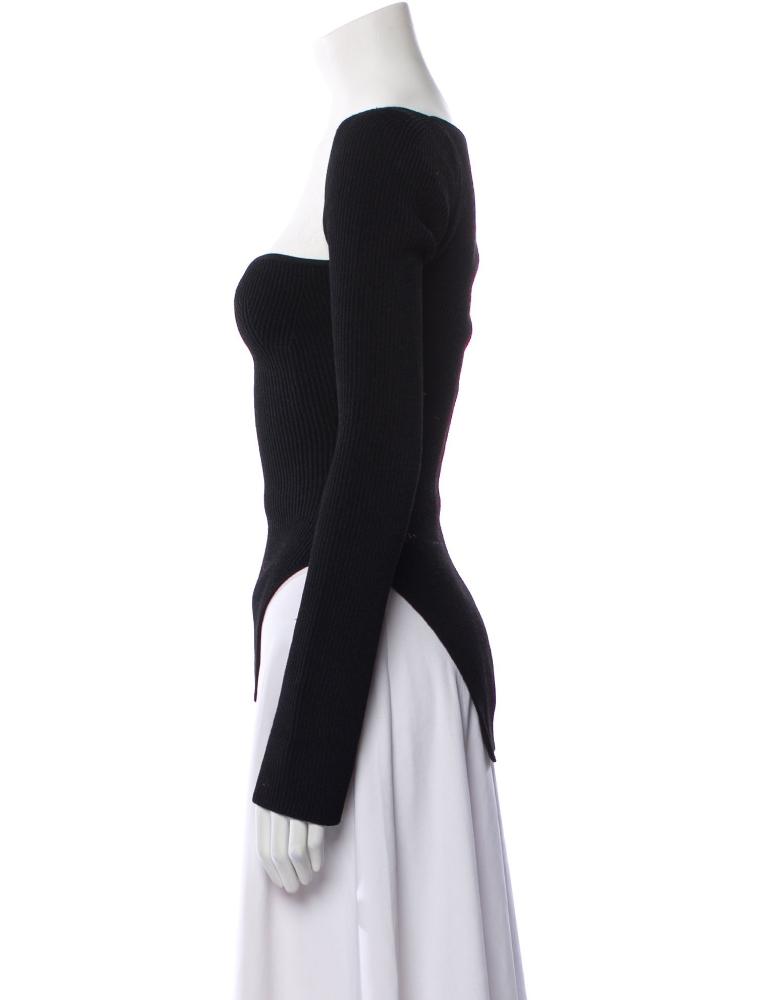 Khaite Square Neckline Long Sleeve Bodysuit