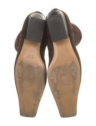 Khaite Suede Western Boots