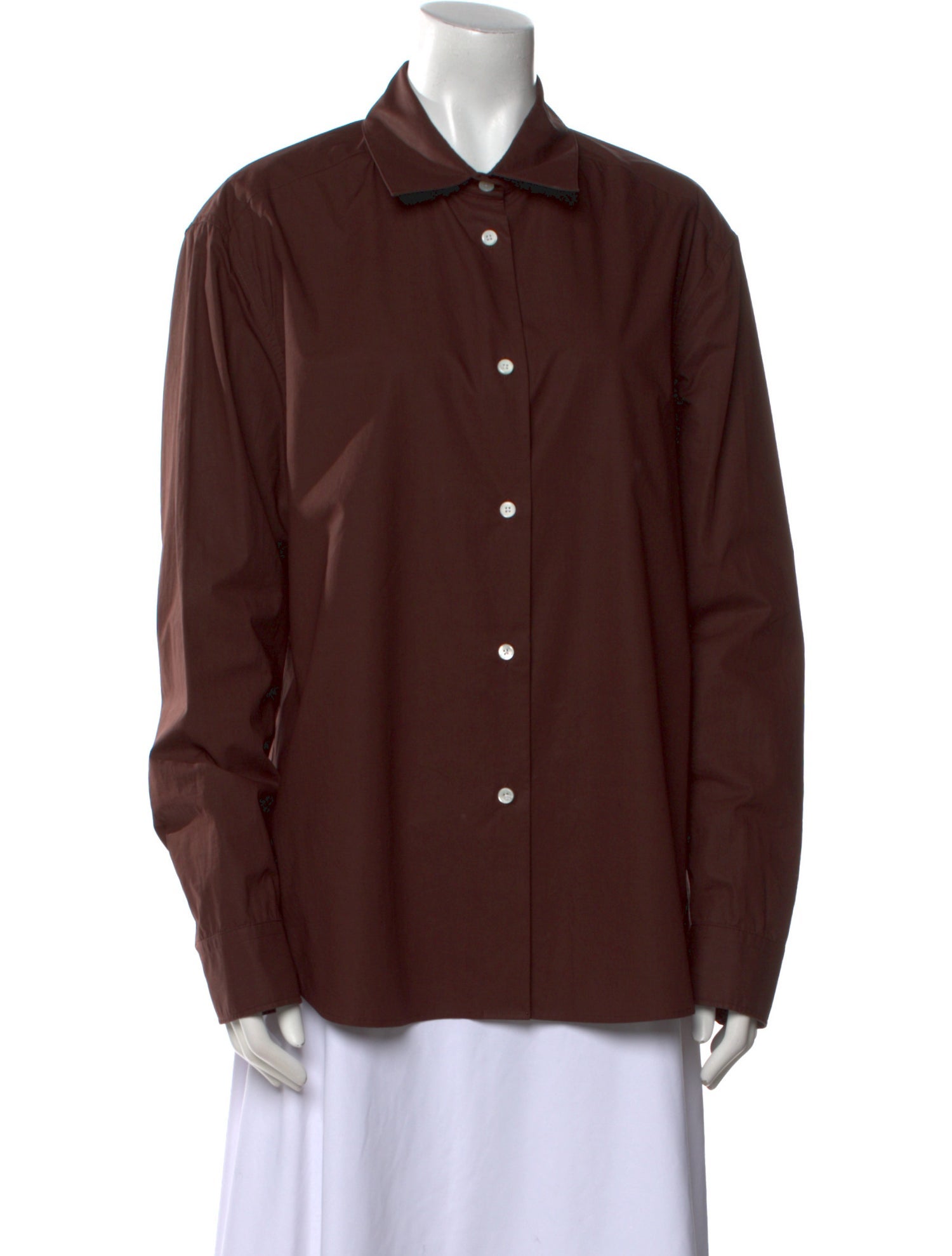Khaite Long Sleeve Button-Up Top