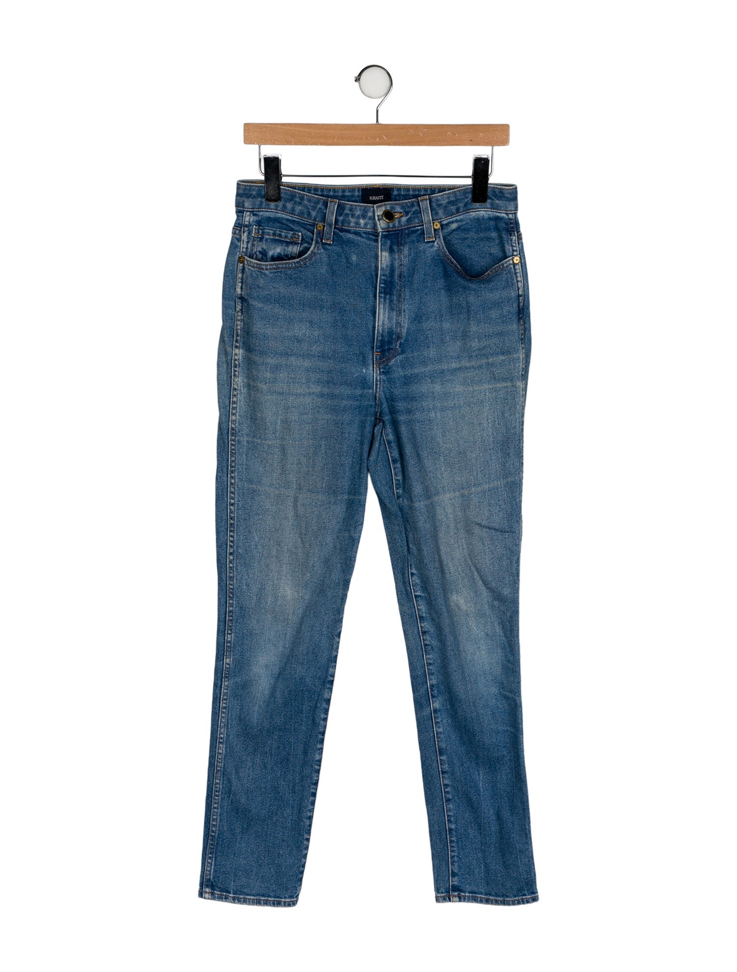 Khaite Mid-Rise Skinny Leg Jeans