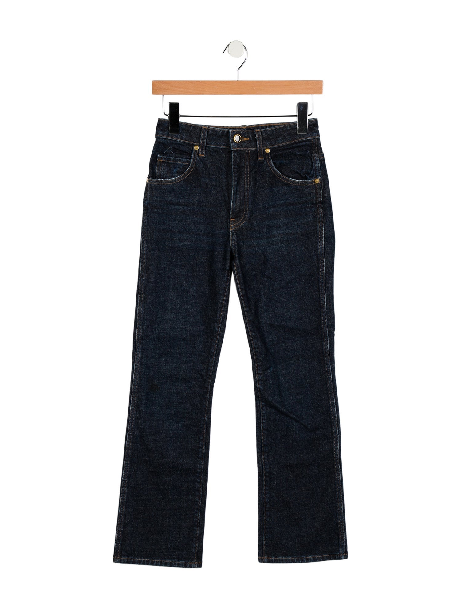 Khaite Mid-Rise Straight Leg Jeans