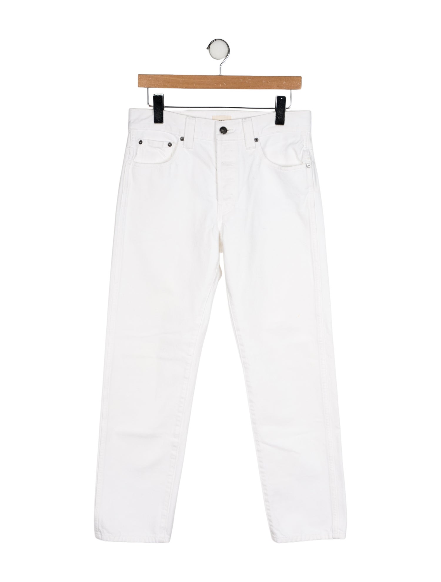 Khaite Mid-Rise Straight Leg Jeans